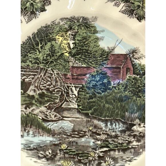 Johnson Brothers-England-The Friendly Village-The Lily Pond Plate-10 5/8" - Picture 2 of 4